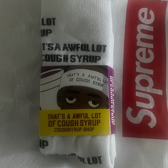 That’s a awful lot of cost ALOCS white monogram socks - Picture 1 of 3